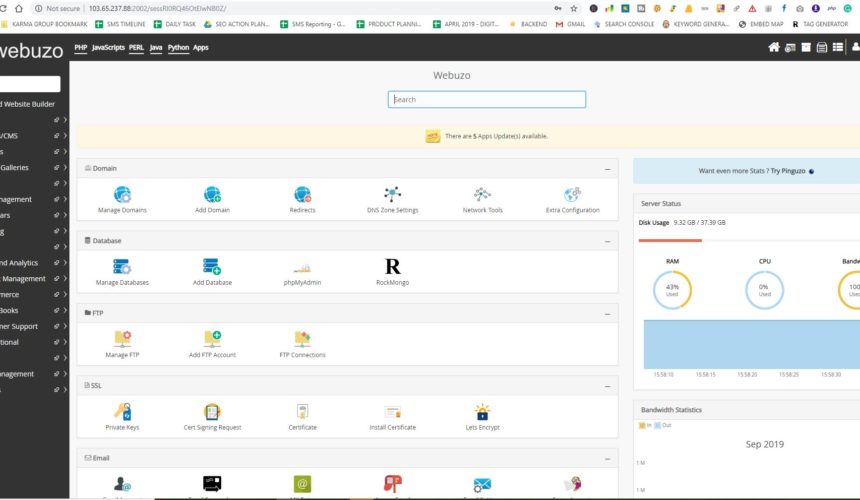 Cara install VPS Hosting Control Panel Gratis Webuzo sebagai alternatif CPanel