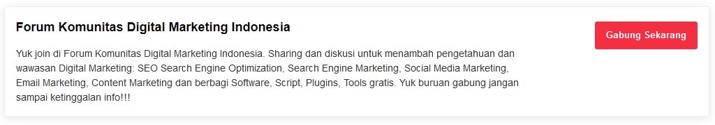 Forum Komunitas Digital Marketing Indonesia